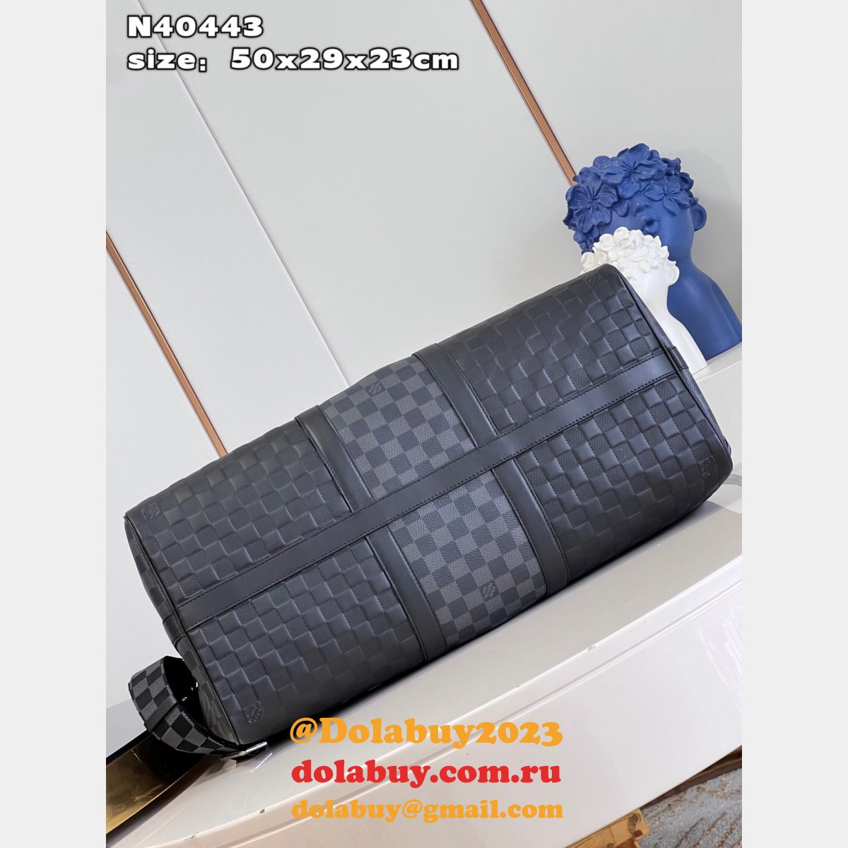 Louis Vuitton Replica Wholesale N40443 Travel Keepall 50 Damier Infini