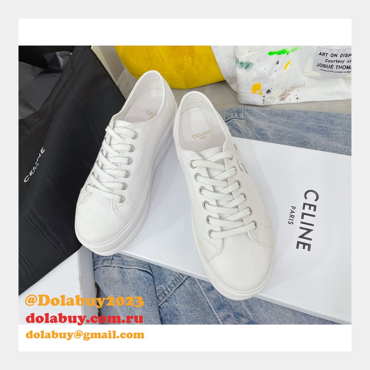 Buy 2022 Replica Celine Platform Canvas Shoes Online