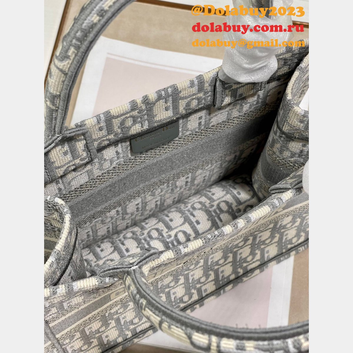 Sell Online Luxury Designer CD Book Tote Replica Handbags