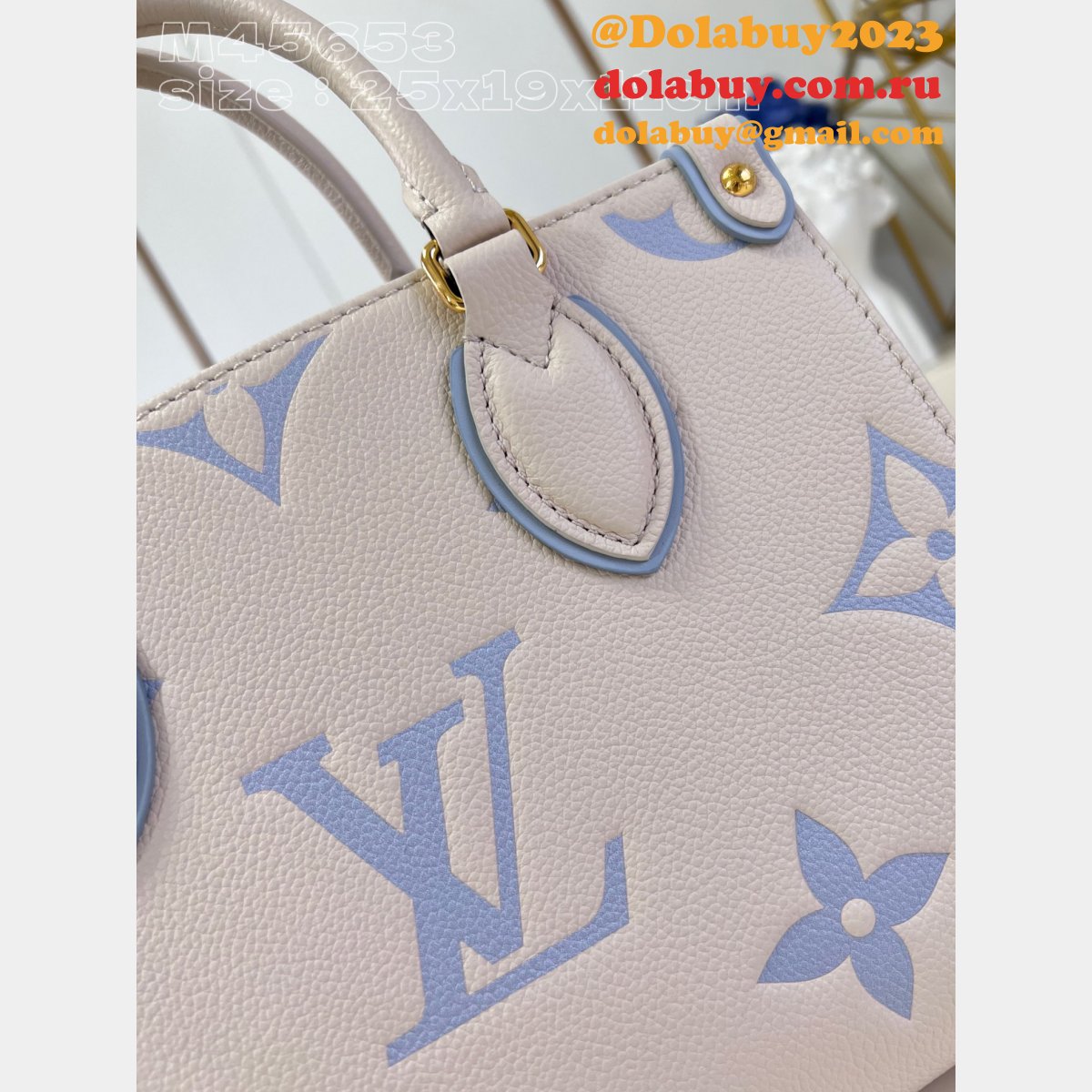Onthego Designer Monogram Empreinte M45653 Louis Vuitton Replica Bag