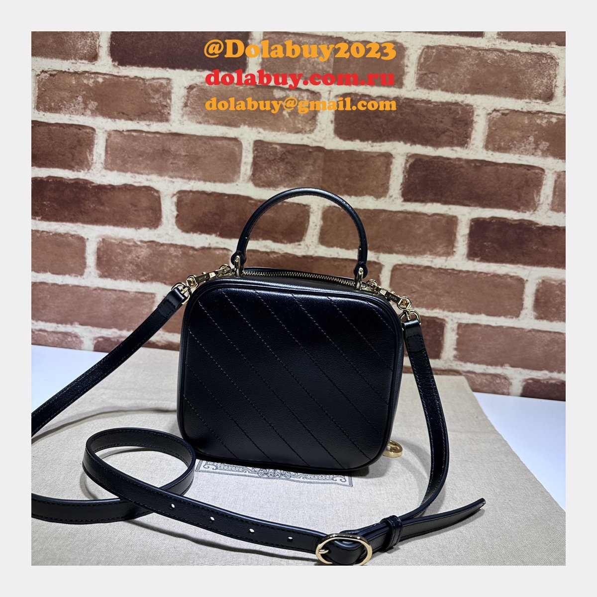 designer G*u*i replica crossbody 744434 blondie top bag