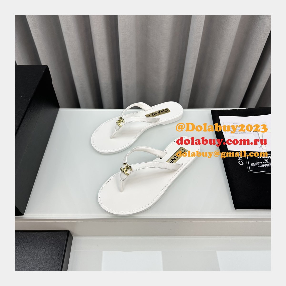 Perfect Sandals Street Replica Plain Leather Flip Flops Shoes