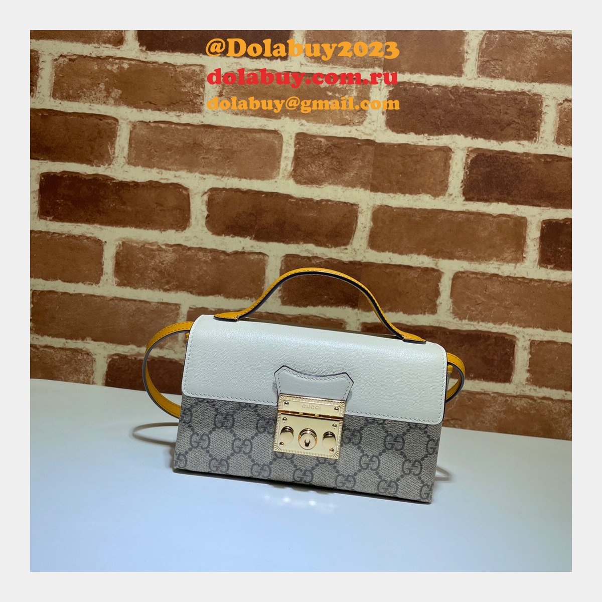 Gucci Replica 7 Star 652683 Padlock mini bag GG Supreme Cheap