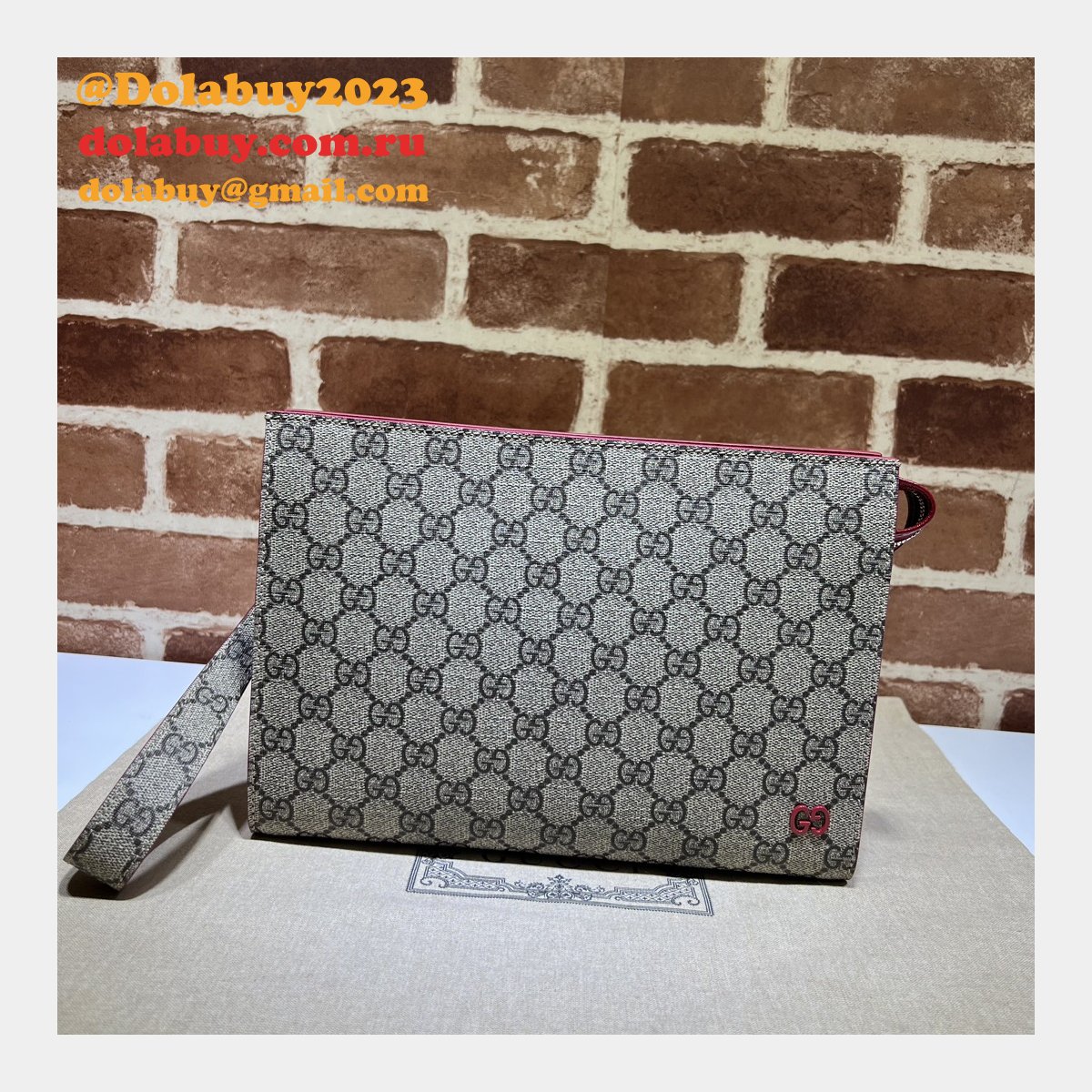 Pouch 1:1 Gucci Clutches Knockoff GG Detai 768255 Best Bag