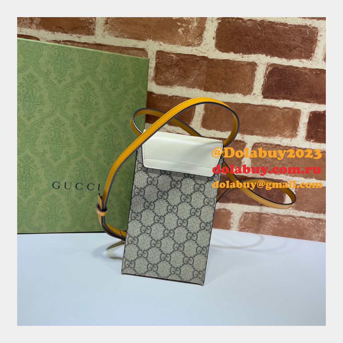 Replica Best Gucci 658229 Padlock mini bag in beige and ebony GG Supreme