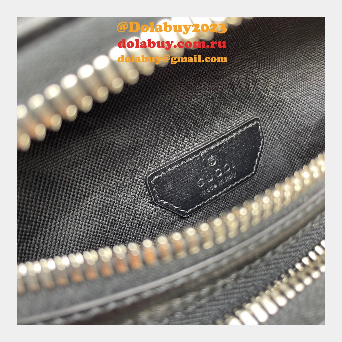Top Quality Gucci Belt bag with Interlocking G 682933 black GG Supreme