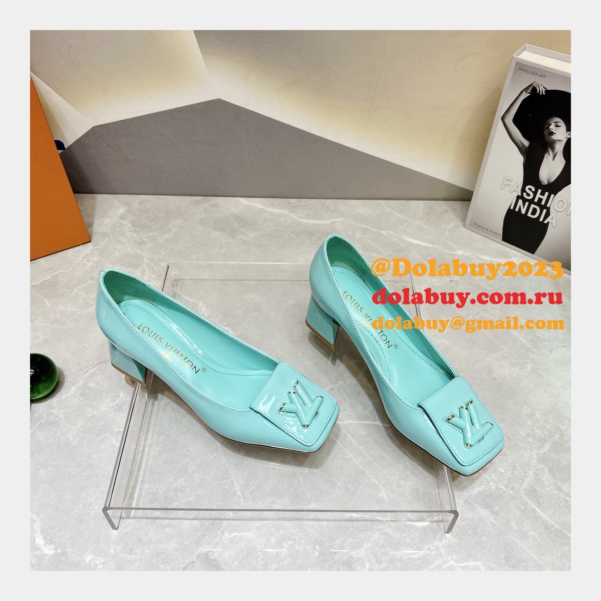 Luxury Buy Inspired Louis Vuitton Square Buckle Replicas Shoes
