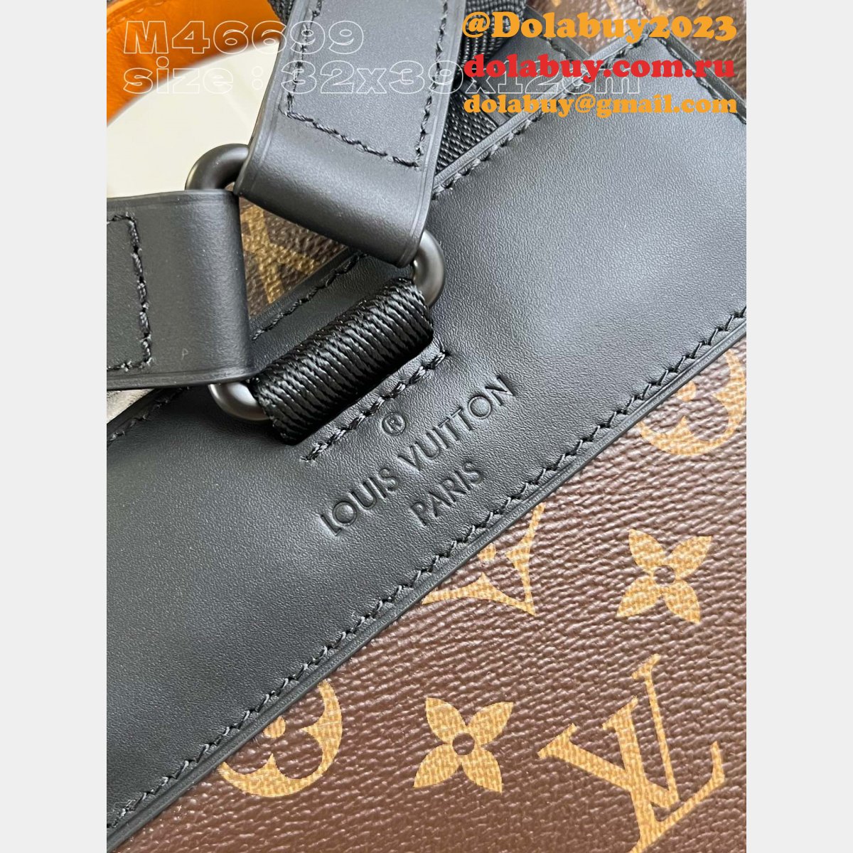 Christopher M46699 Monogram Macassar Canvas Fake Louis Vuitton Bag