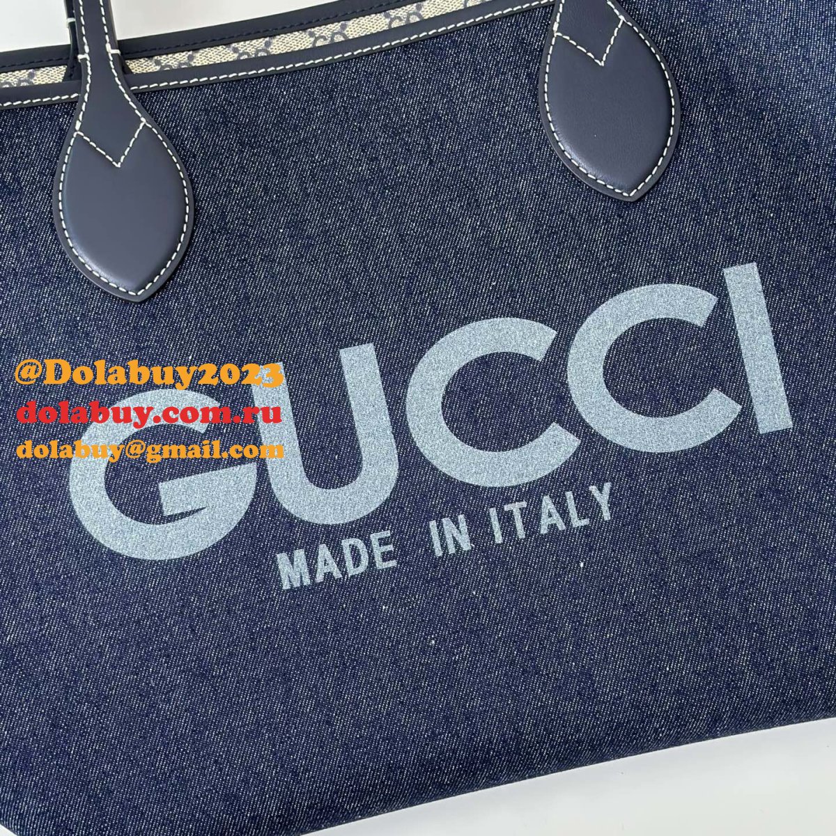 Gucci Totissima Shoulder Tote GG Denim 820481 UK Bag