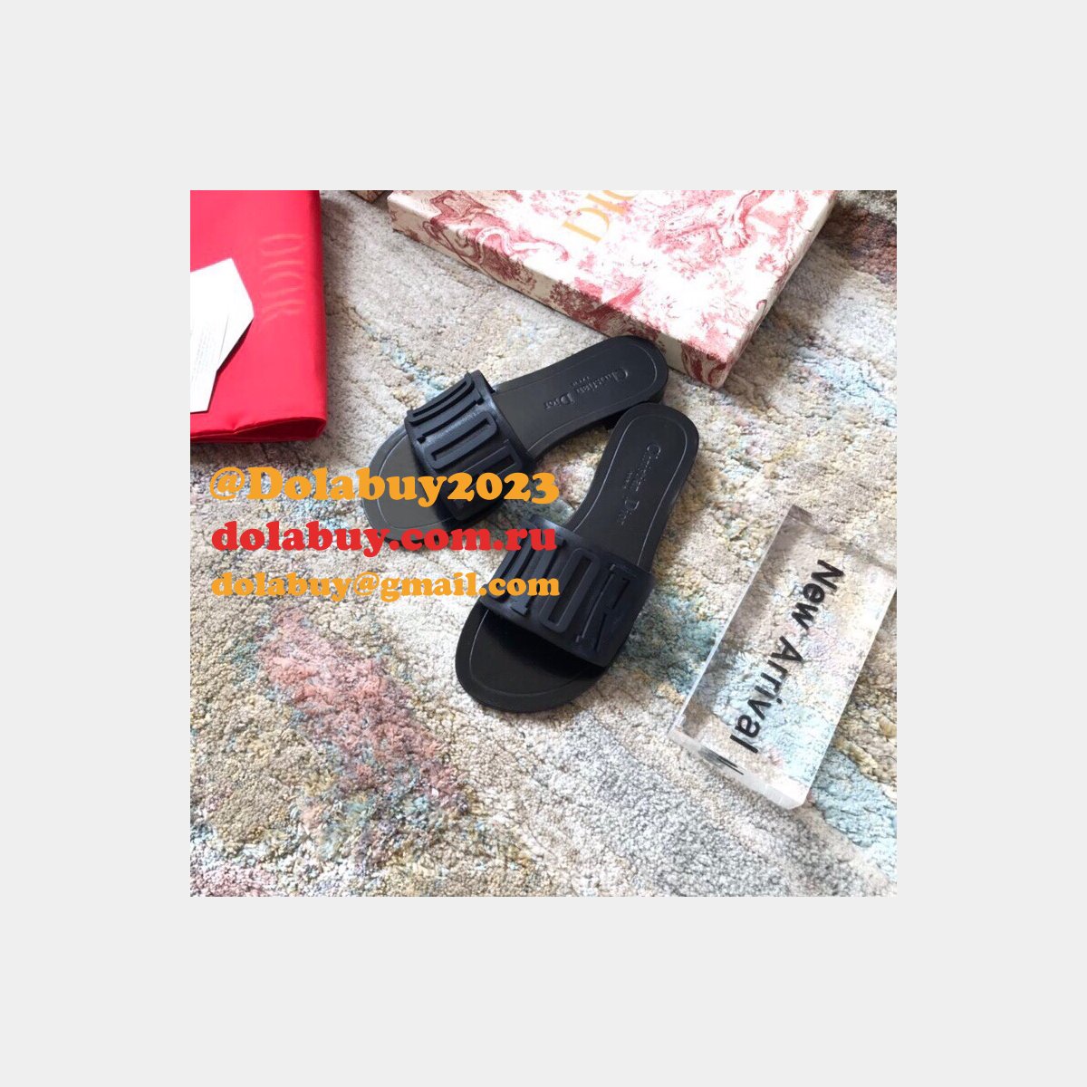 Wholesale Luxury DIOR FALT SLIPPER Top Quality