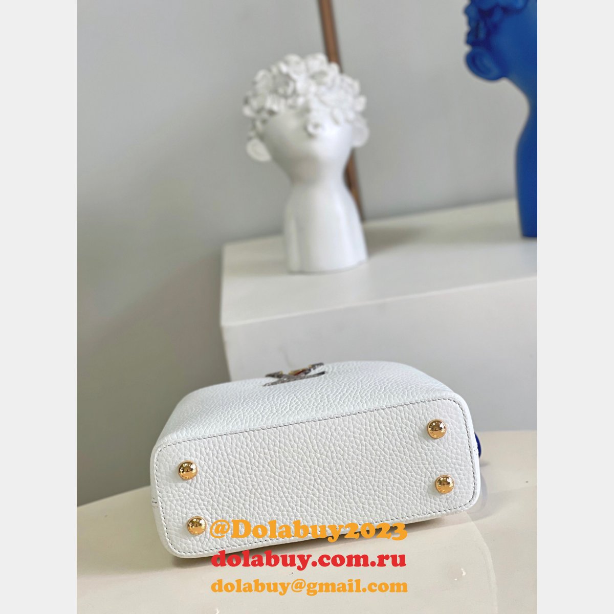 Louis Vuitton AAA Replica Designer Capucines Mini White M97980/M55921 Bag