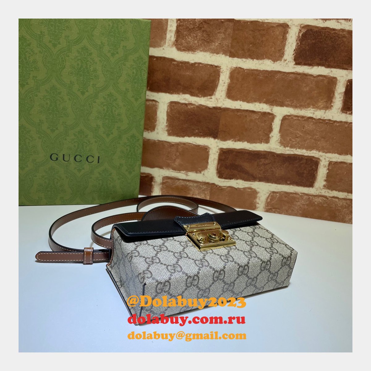 Gucci Replica 7 Star 652683 Padlock mini bag GG Supreme Cheap