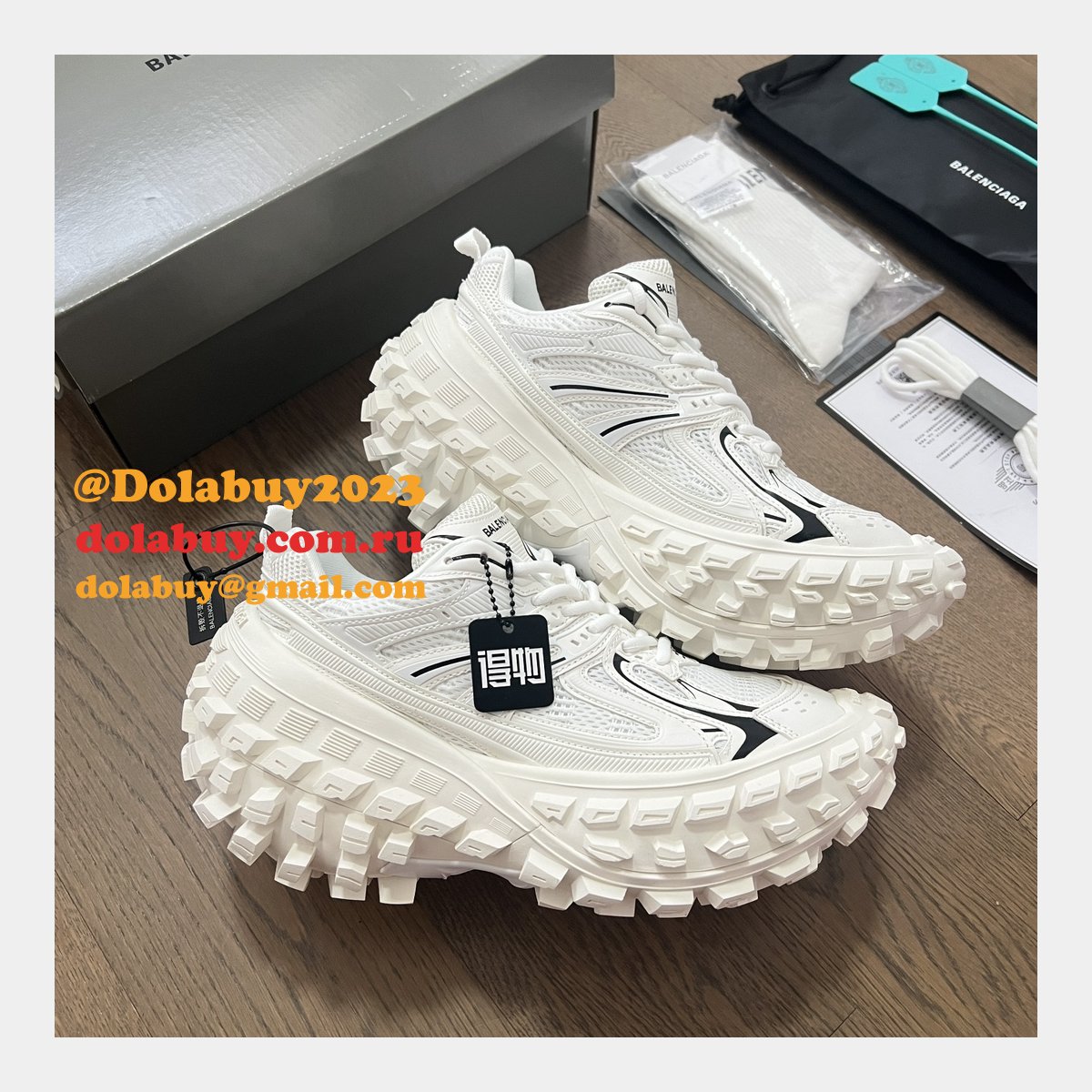 Replica Balenciaga Duplicate Defender Extended-sole Sneakers