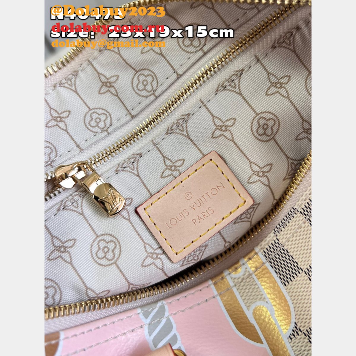 Louis Vuitton 7 Star Speedy Bandouliere 25 Damier Azur Replica