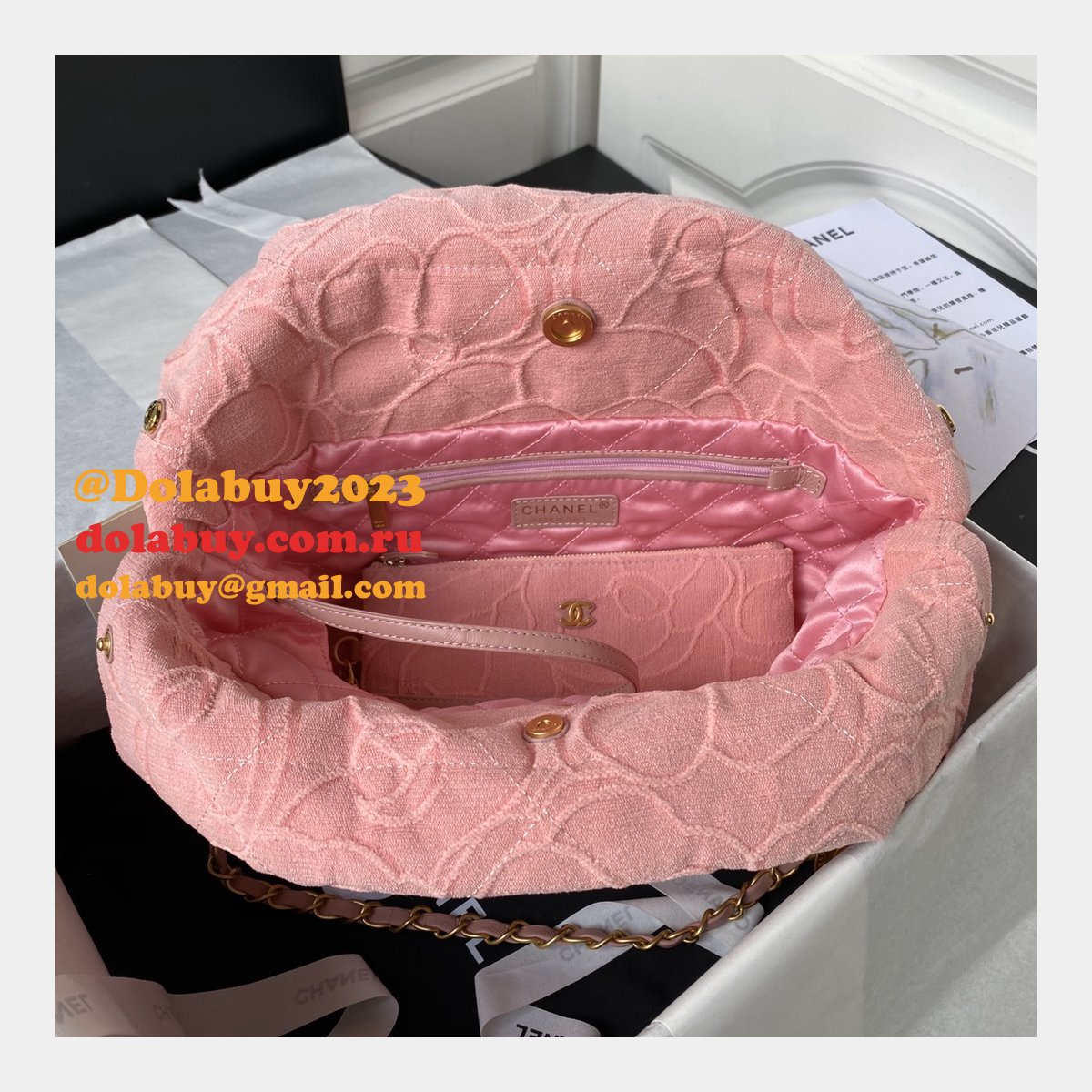Buy Best High-Quality Camellia 22 CC Bag AS3260 35cm