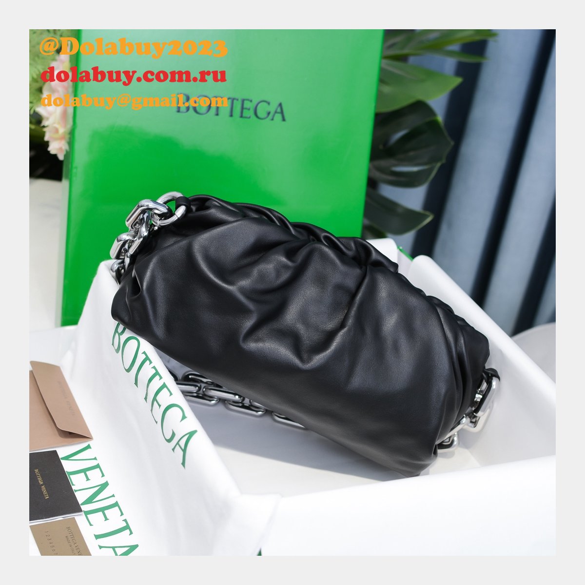 Top Best Quality Bottega Veneta Replica 30CM Chain pouch Bag