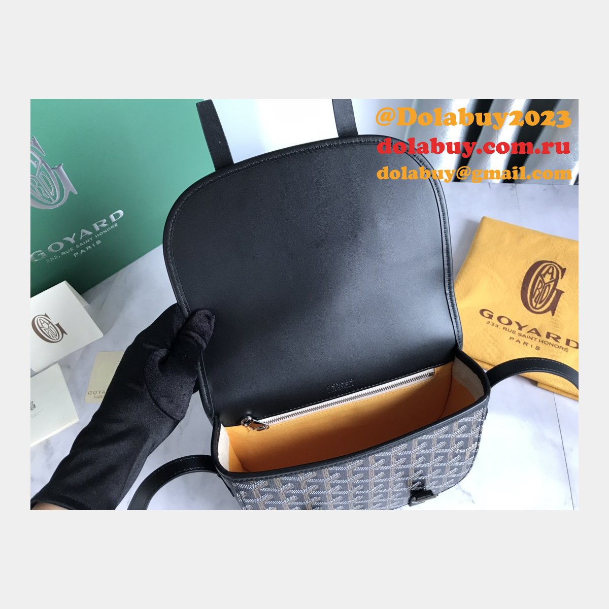 Copy Goyard Chevron Belvedere Duplicate Messenger GY020098 Fake Bag