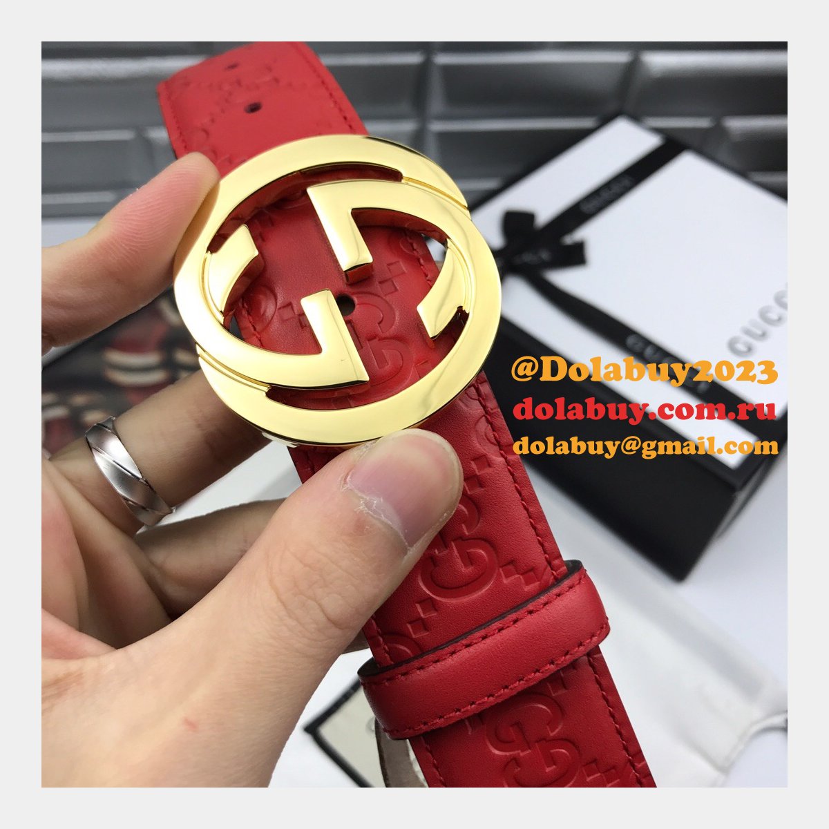 high quality G*u*i replica leather belts