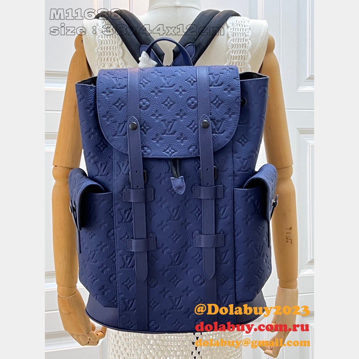 Christopher Fashion 7 Star Louis Vuitton Taurillon Monogram Men M11688 Blue