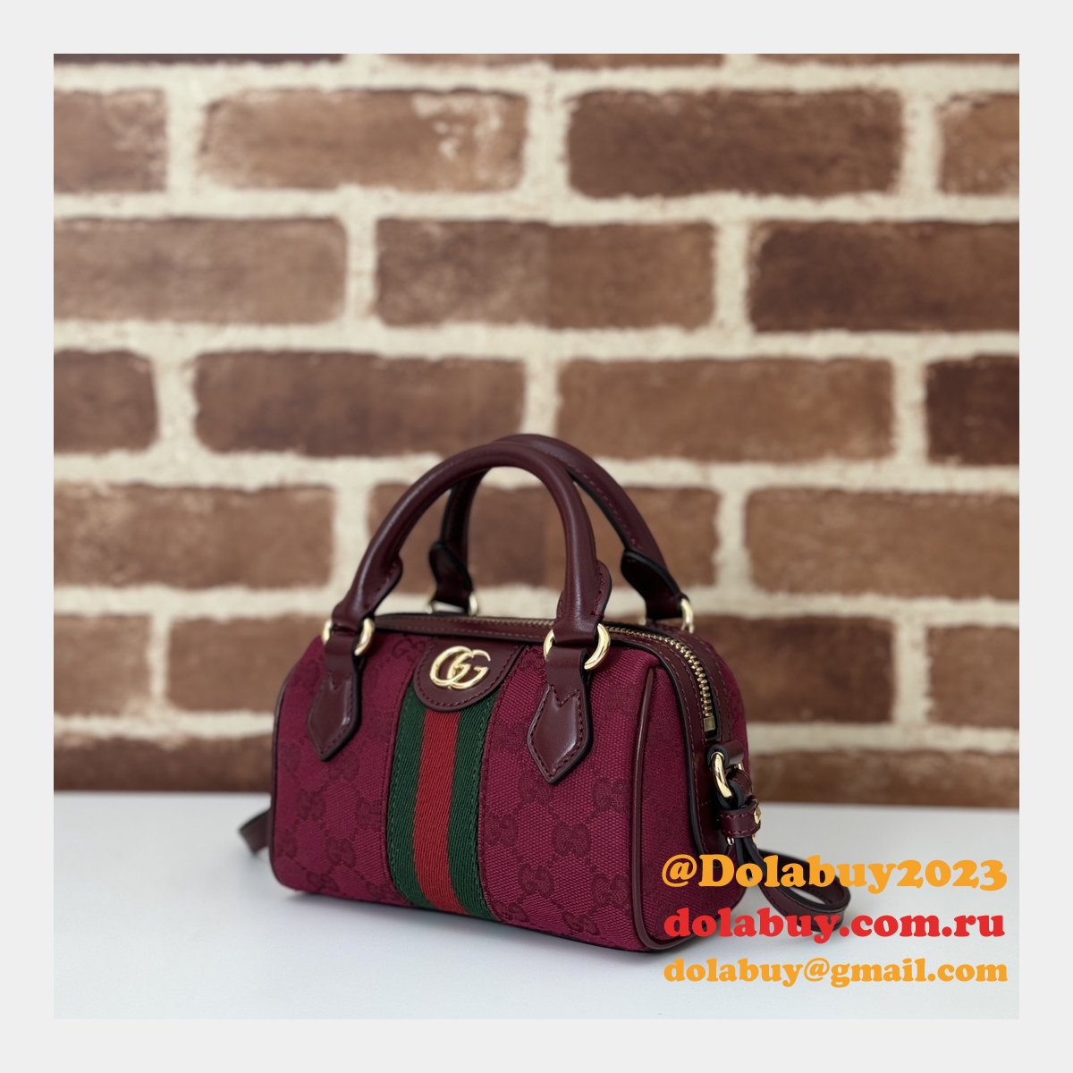Gucci Knockoff 781490 Ophidia Super Ebony Supreme Bag