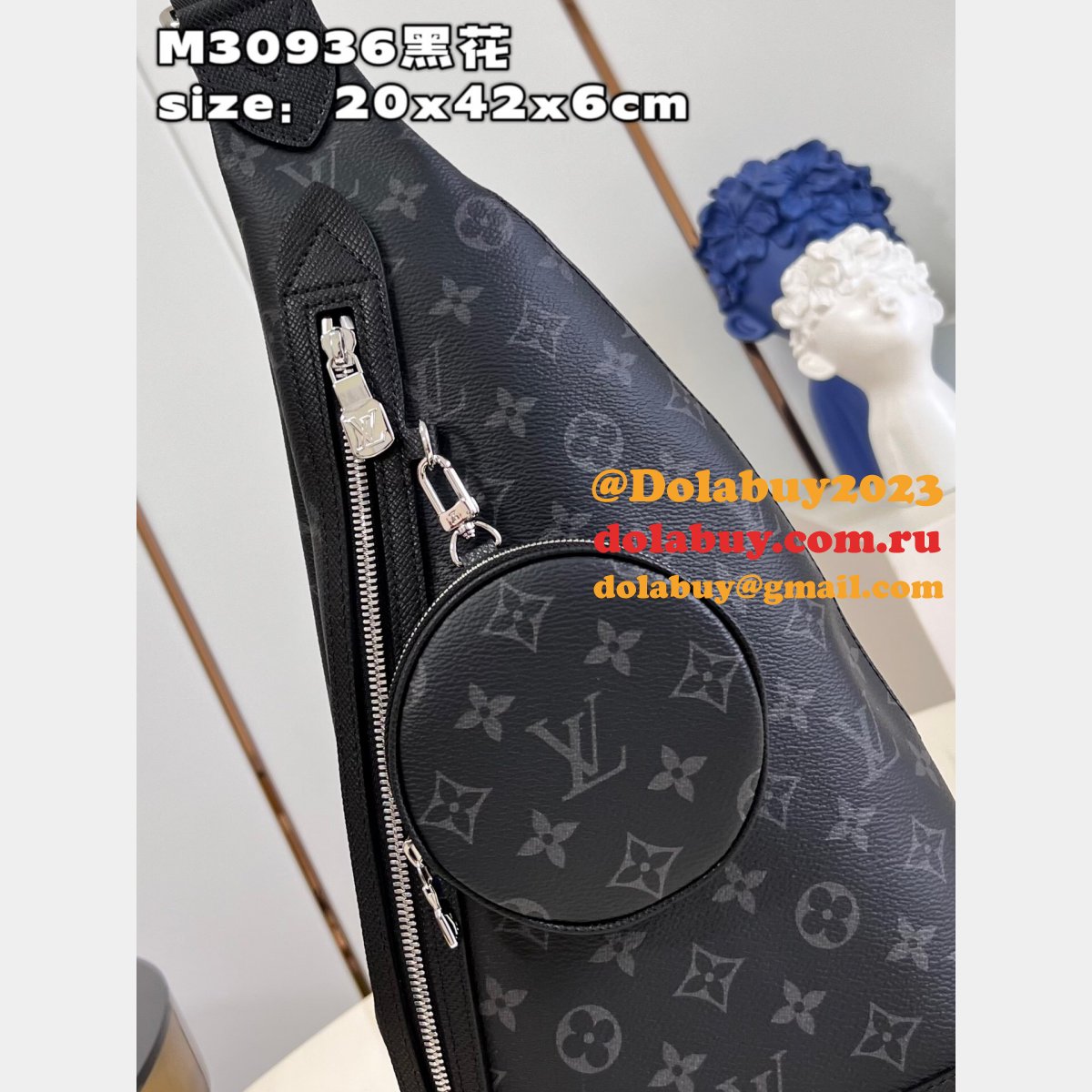 Duo Sling Replica Louis Vuitton M30936 Fake Taigarama Men Bag