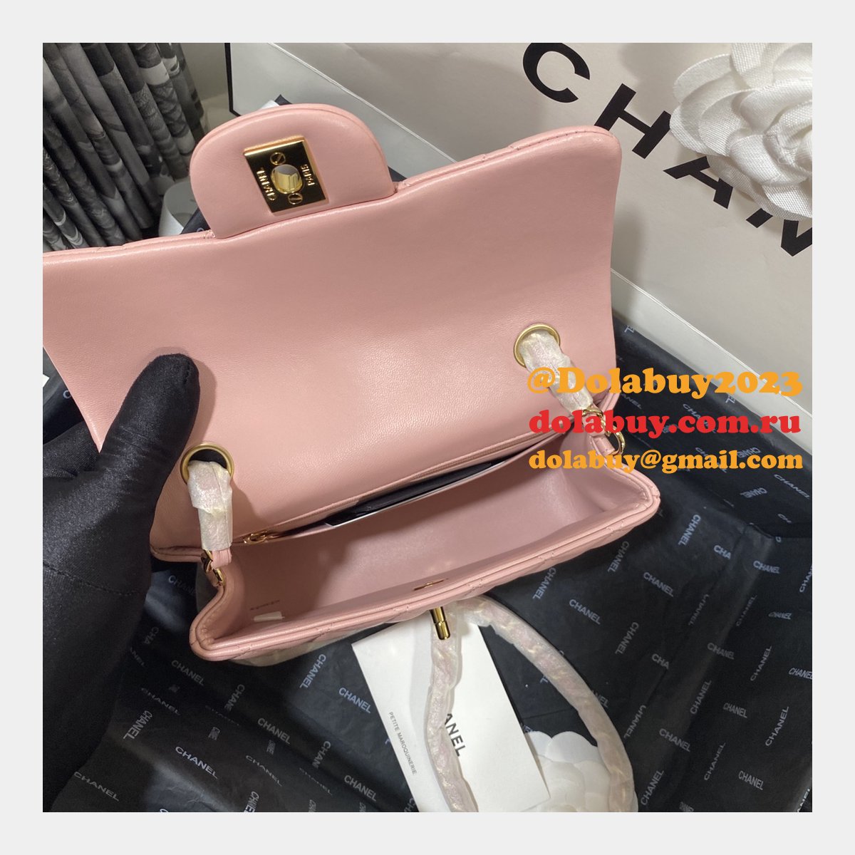 Fashion CC Lambskin Flap Designer 20CM Bag 1116