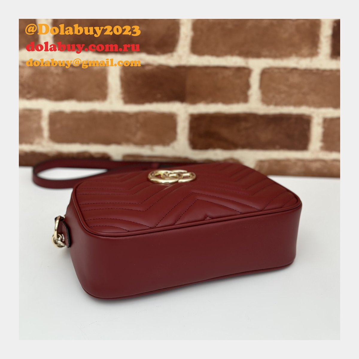 Gucci Perfect Knockoff Luxury 447632 GG Marmont Small Matelassé Shoulder Red Bag