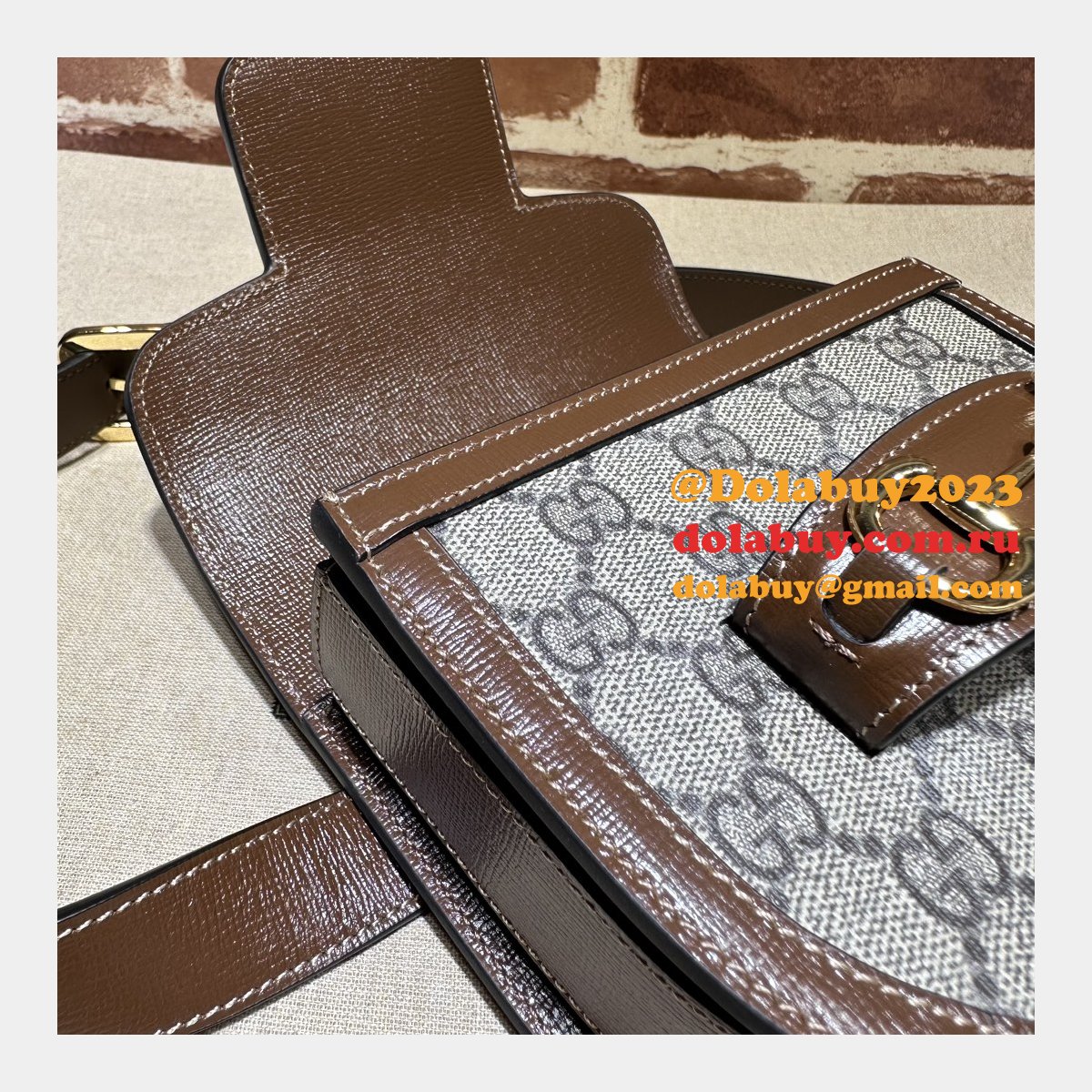 Gucci Duplicate Horsebit 1955 Rounded Belt 760198 High Quality Bag