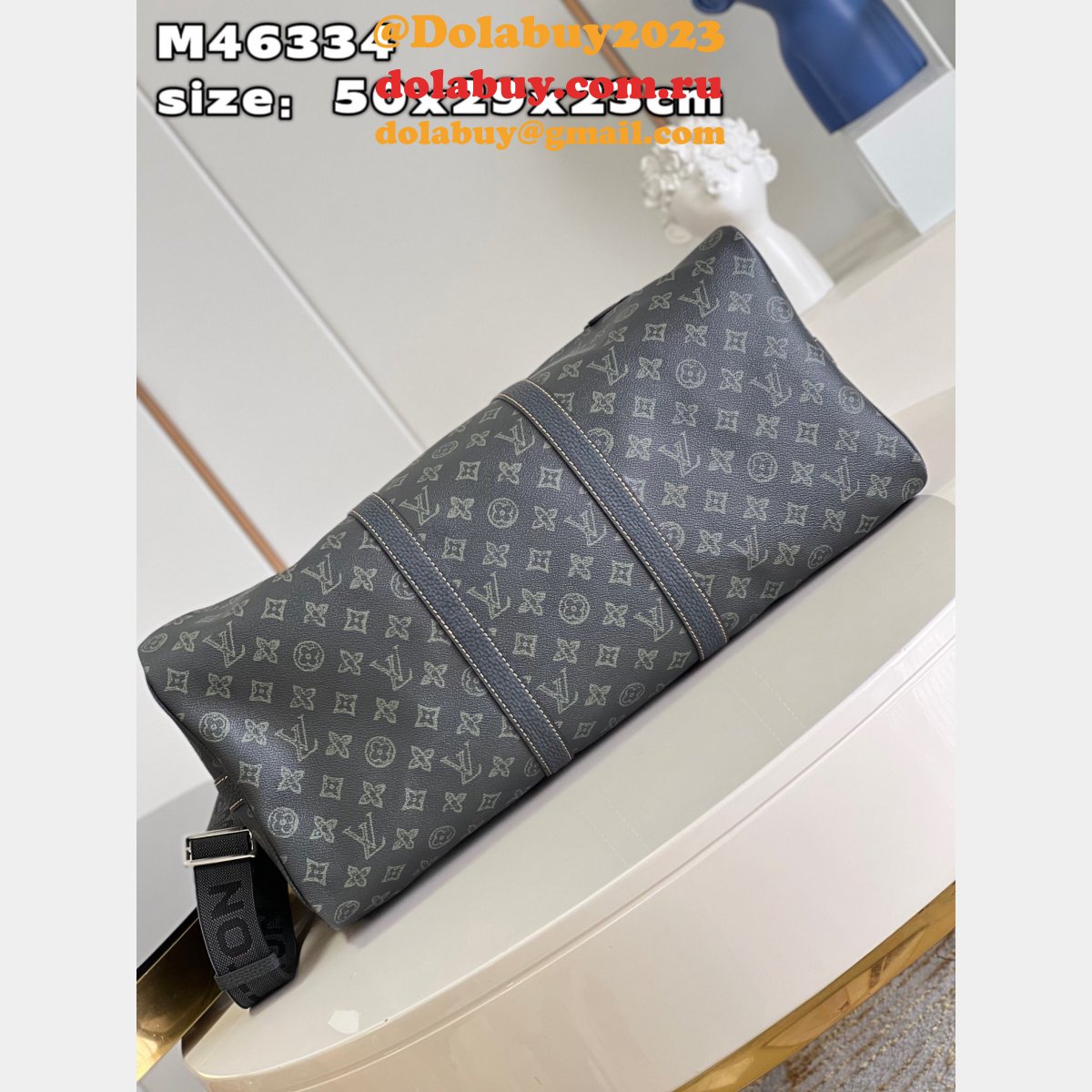 Louis Vuitton Designer Keepall Bandoulière 50 Monogram M46334 Bag