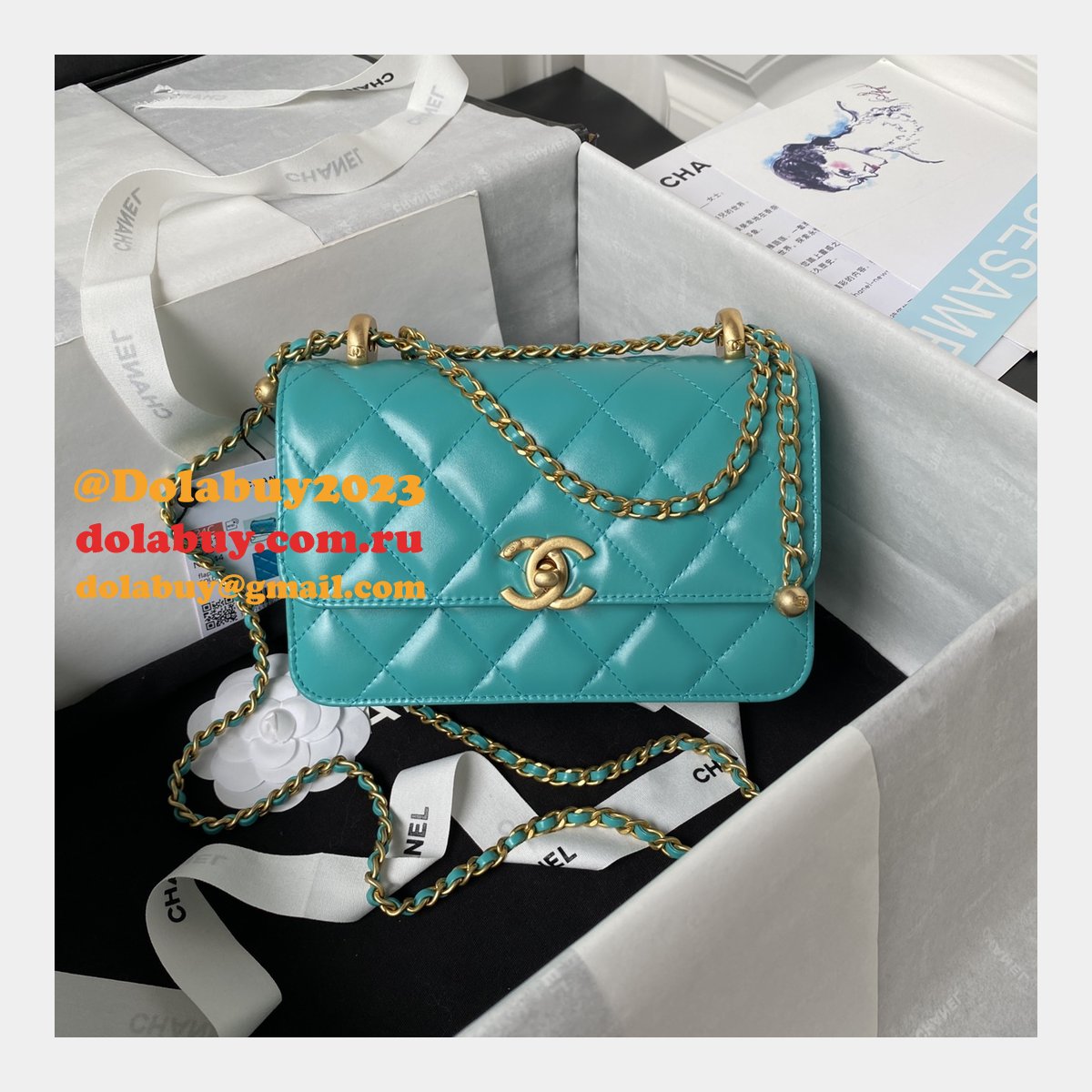 Duplicate AS2615 Vintage Flap 1:1 Mirror Top Quality Bag