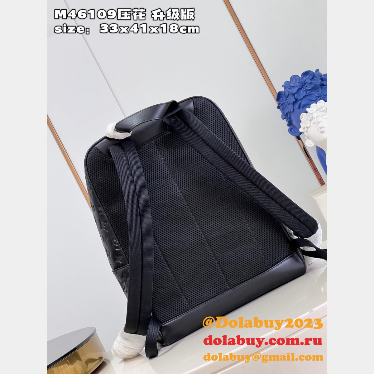 Louis Vuitton Luxury M46109 Racer Backpack Monogram Shadow Fashion Bags