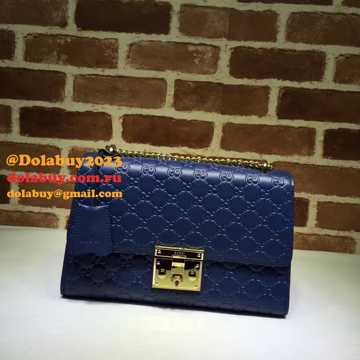 Replica 7 Star Gucci Padlock medium GG shoulder 409486 bag