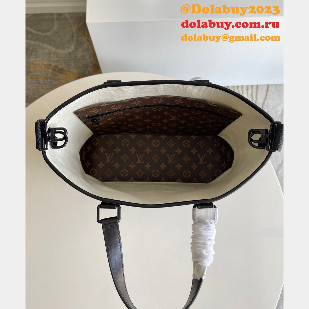 Perfect Quality Louis Vuitton Replica Week-End Tote PM Monogram Macassar M45734