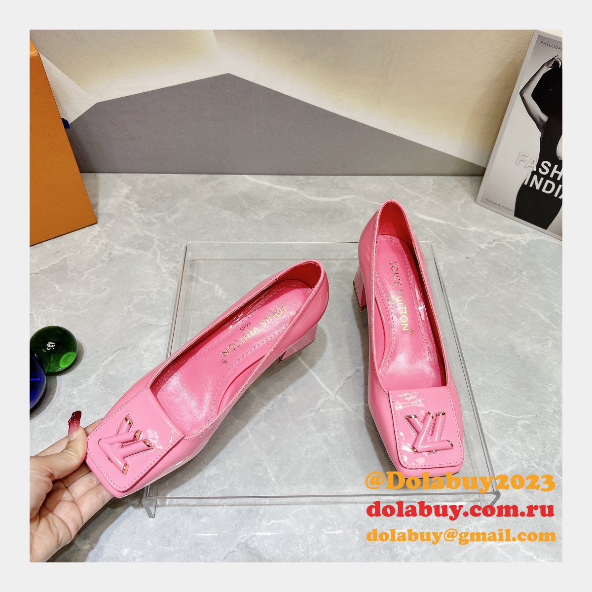 Luxury Buy Inspired Louis Vuitton Square Buckle Replicas Shoes