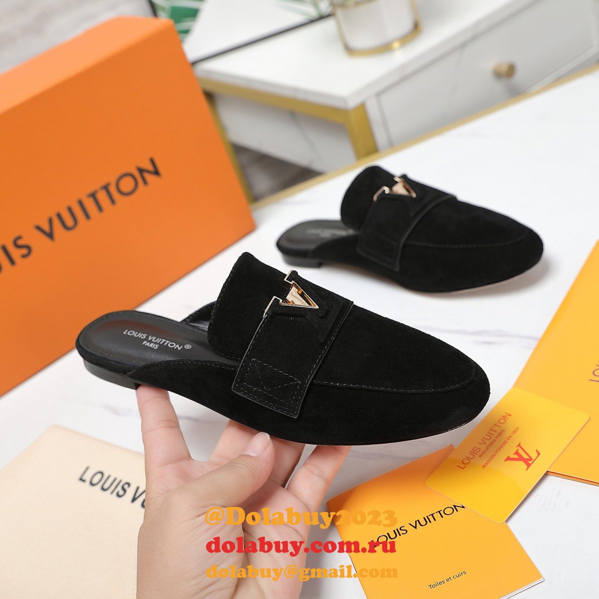 Top Quality LV loafer slippers Best Wholesale shoes