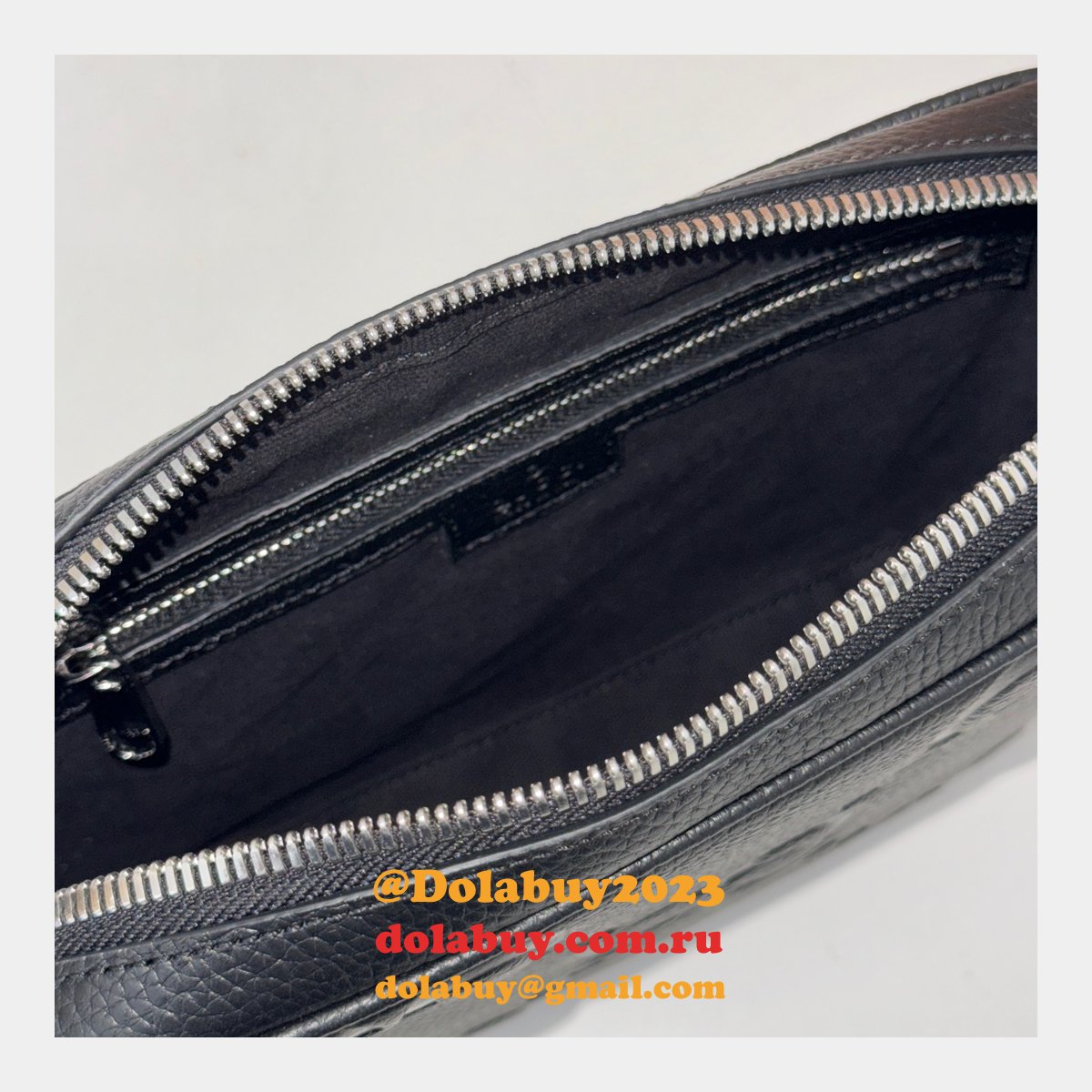 Gucci Replica 1:1 Mirror Jumbo GG Pouch 802148 Black Handbag