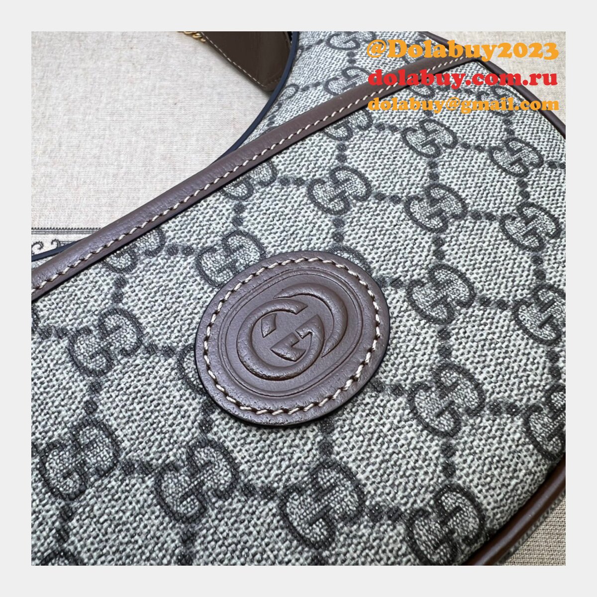 Gucci Replica Designer Interlocking G Half-moon-shaped 726843 Bag