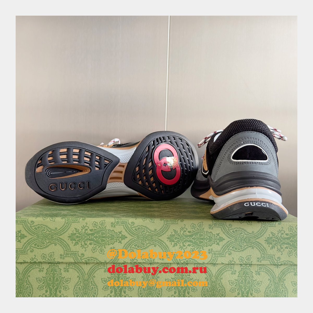 Luxury Designer gucci men RUN TRAINER shoes