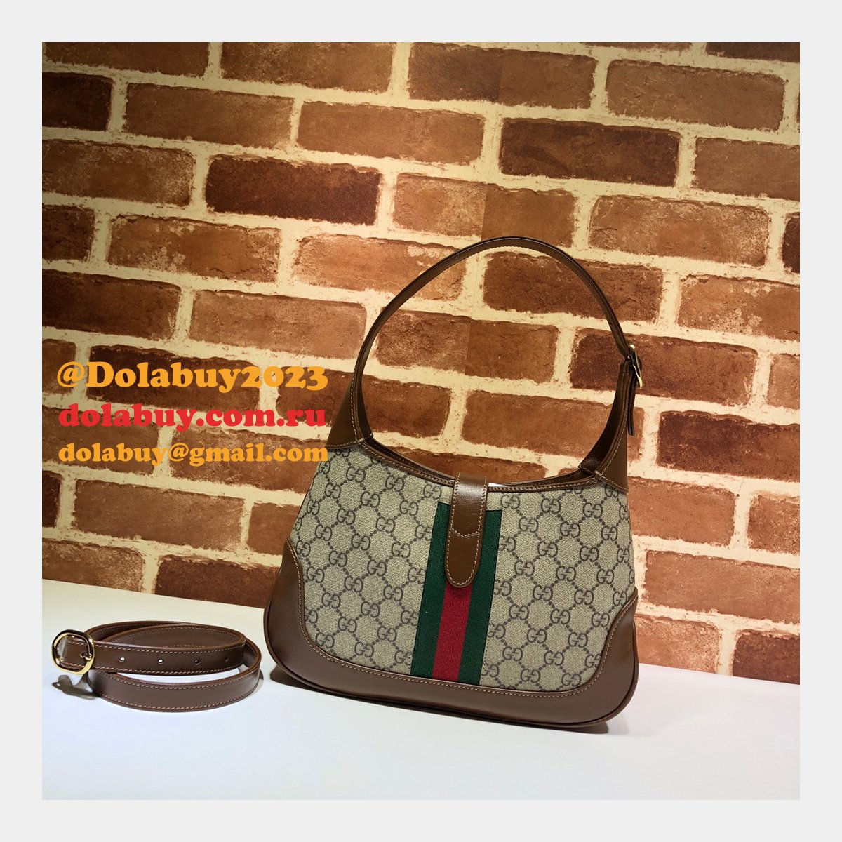 Gucci Replica UK Jackie 1961 Small Hobo Bag 636706 GG Supreme Canvas