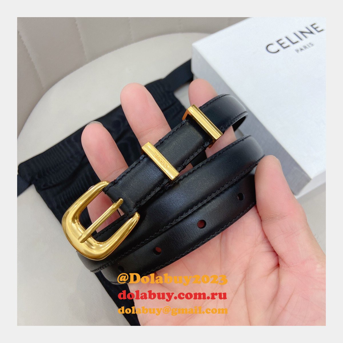 Buy Best Celine Belts Dolabuy 18mm Black Sells