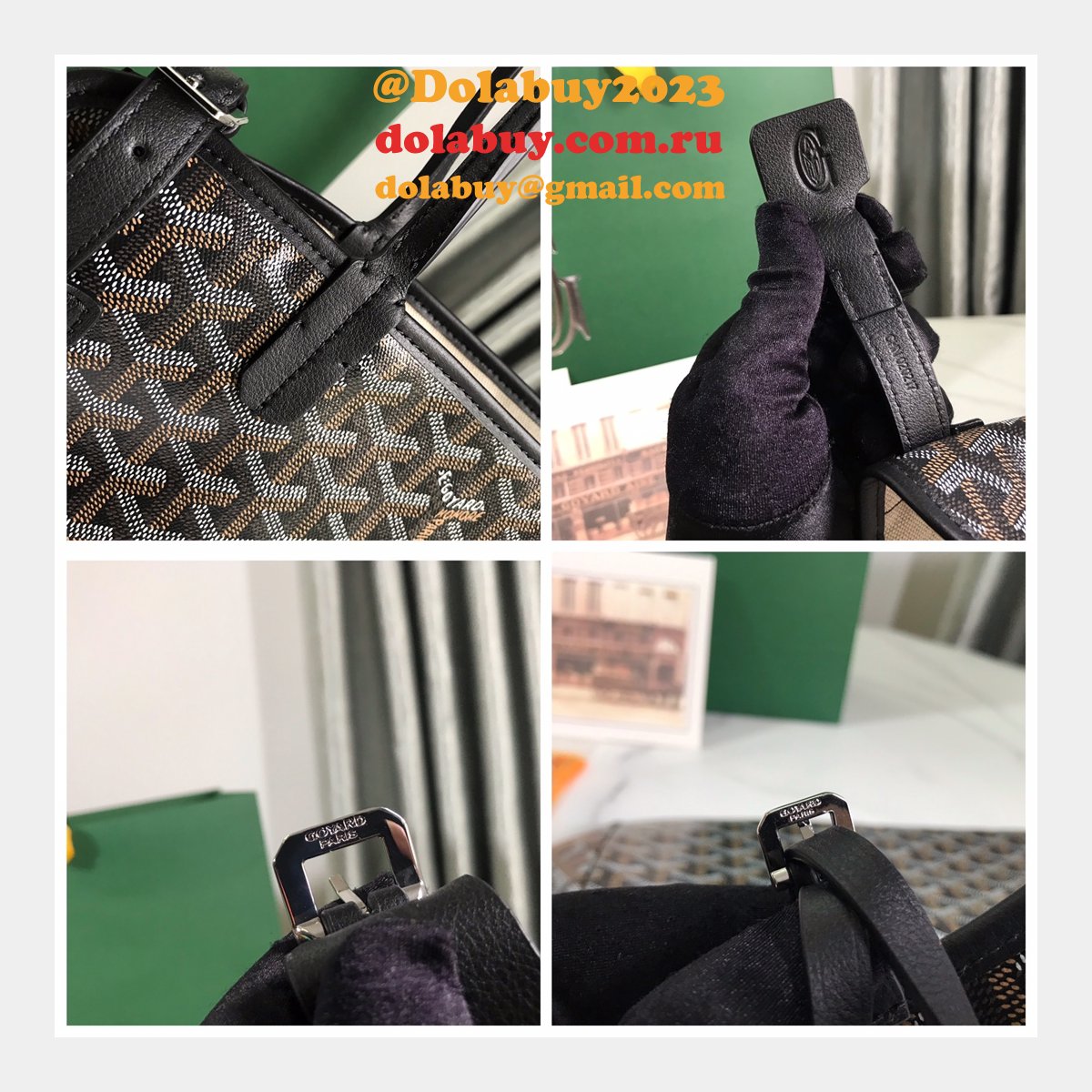 Designer Goyard Chien Gris & Pocket Pet bag