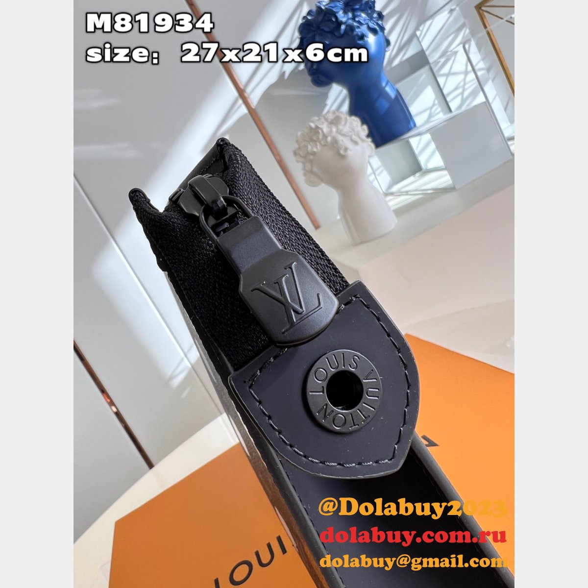 Louis Vuitton Cheap M81934 LVS x YK Pochette Voyage Monogram Eclipse Canvas