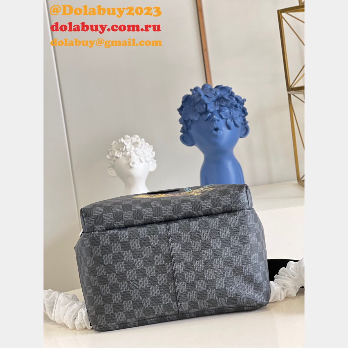 Louis Vuitton Designer M45275 Discovery Backpack Damier Graphite Replica Bags