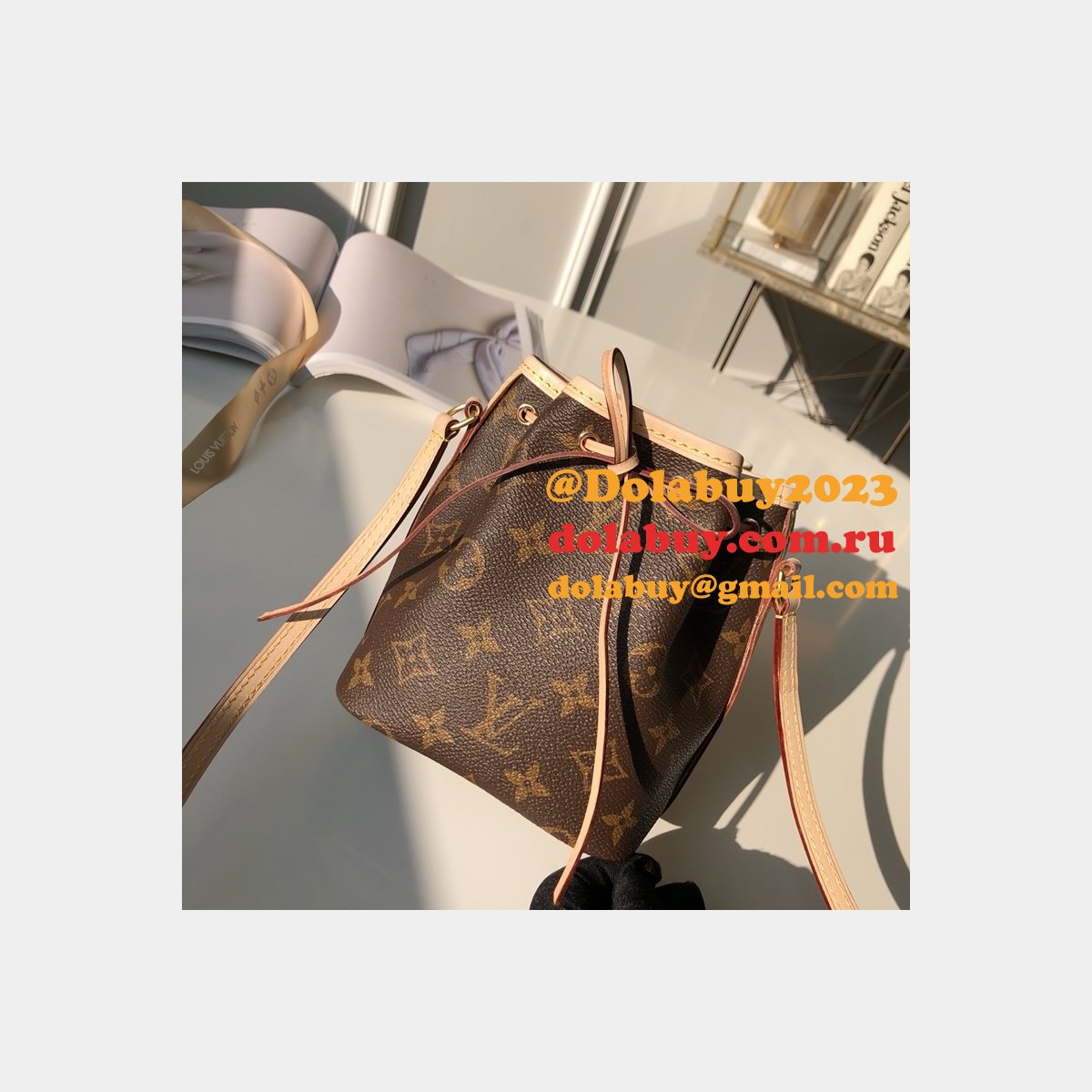 UK Louis Vuitton Nano Noe Monogram in Marron M41346 Bag