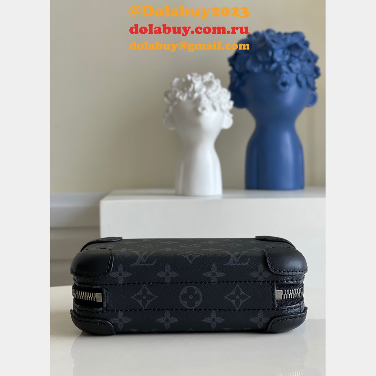 2022 Shop Louis Vuitton Replica Horizon Clutch Monogram Eclipse M45579 Bags