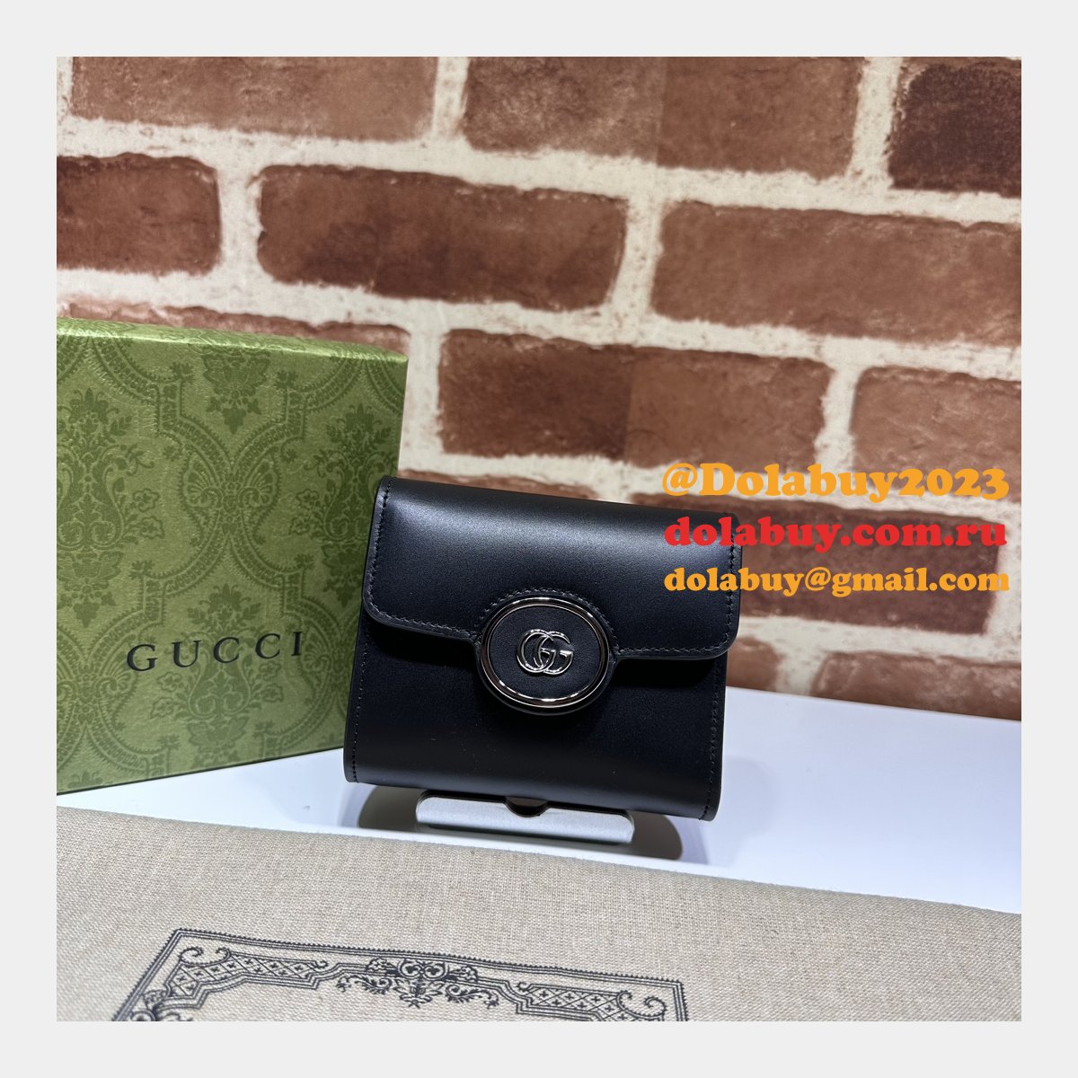 Perfect Petite GG Compact Wallet 760197 Gucci Replica 7 Star Bag