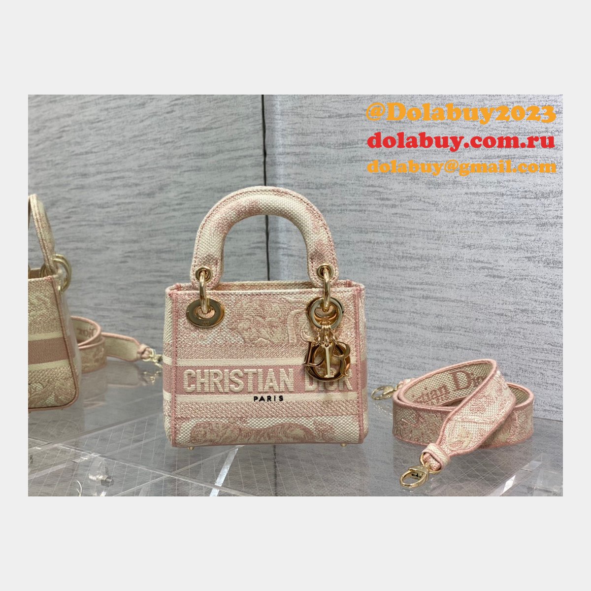 Christian Dior Copy Lady 1:1 17CM Mirror Designer Bag