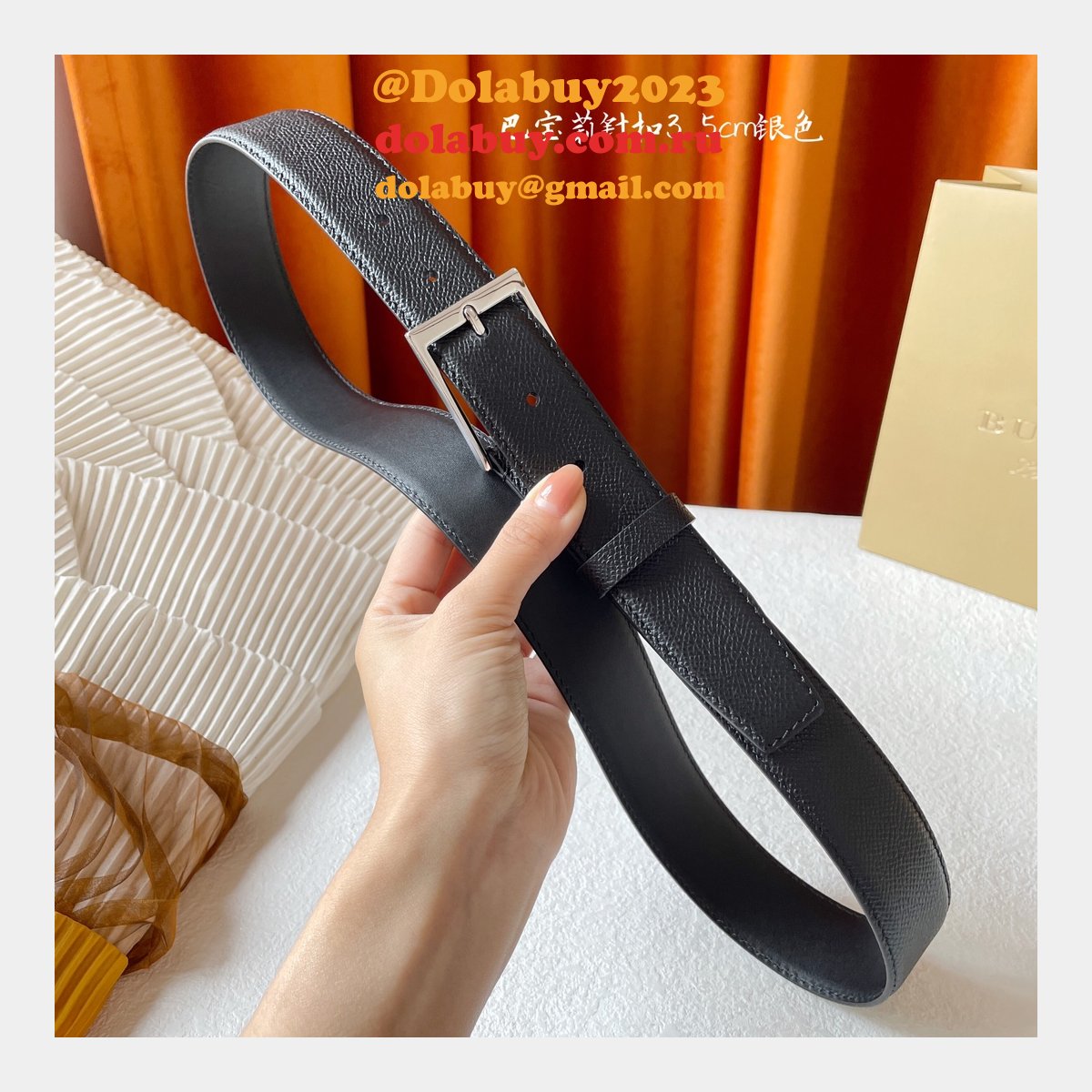 Cheap BURBERRY BELT 1:1 Mirror UK 35MM