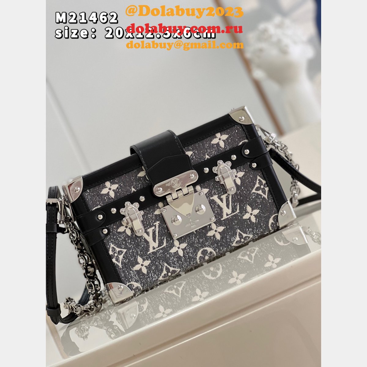 Replica Louis Vuitton M21462 Petite Malle Autres Toiles Monogram Bag