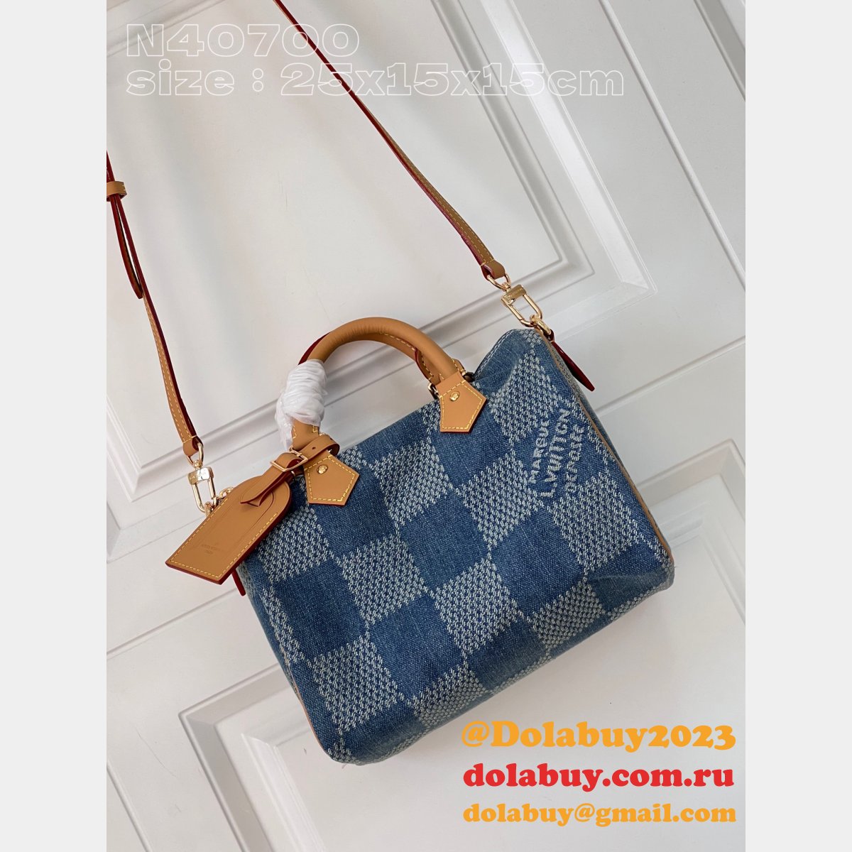 LVS Replica Prefall 2024 Louis Vuitton Damier Denim 3D N40700 Bag